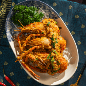 Tôm càng sốt cà ri